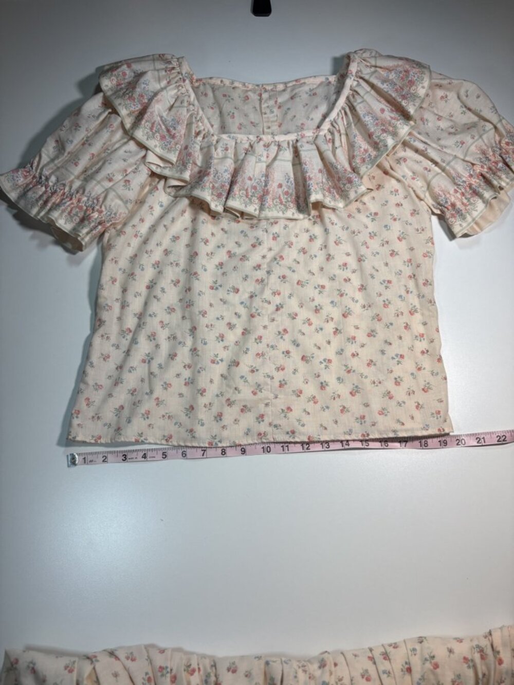 Handmade Cottagecore Prairie Skirt Set Floral Romantic Gunne Sax Inspired - Picture 14 of 16